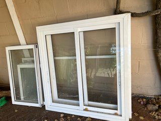 Ventana de Aluminio Blanca 1,12 m de ancha x 1.18