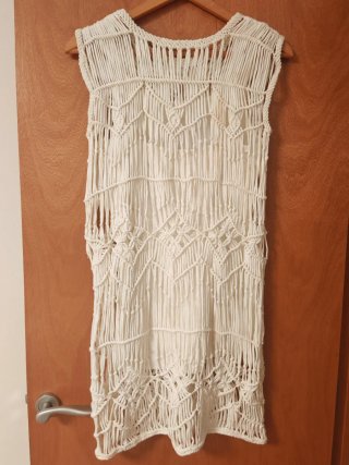 Vestido de Macramé Beige