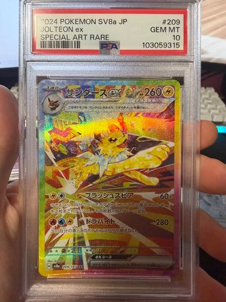 Carta Pokémon Jolteon ex 209/187 SAR PSA 10
