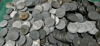Lote de más de 5 kg de monedas de 5 pesetas