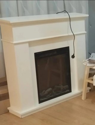 Chimenea Eléctrica Decorativa Blanca Efecto calor