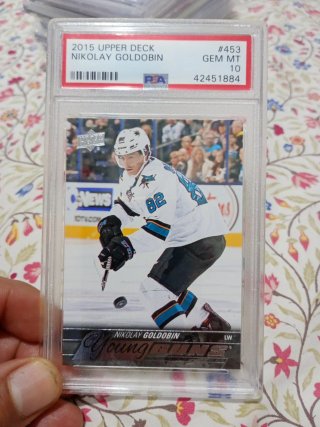 Carta PSA 10 Nikolay Goldobin 2015 Upper Deck