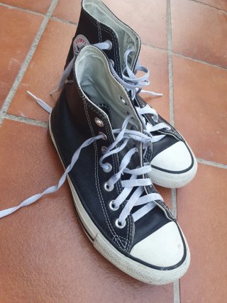 Zapatillas Converse All Star Piel Negras 37