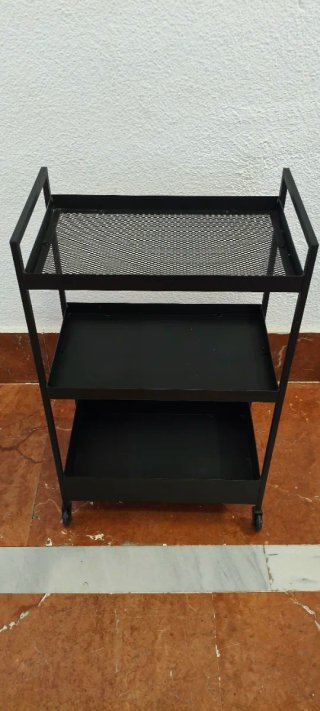 Carrito Auxiliar con Ruedas Negro