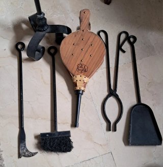 Juego de Chimenea 5 Piezas Hierro forjado