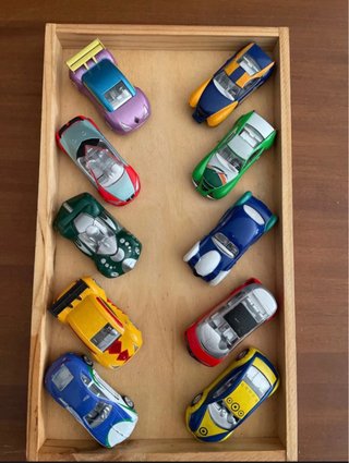 Set de 10 coches de juguete metálicos