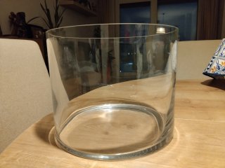 Jarrón de Cristal Transparente