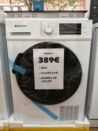 Secadora Johnson 8kg Bomba de Calor