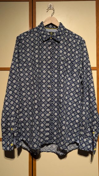 Camisa NZA Estampada Azul Talla L