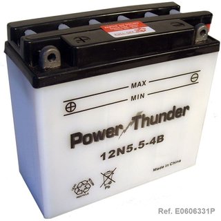 Batería 12N5.5-4B (con ácido) - Power Thunder