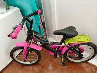 Bicicleta Infantil Panda Rosa y Negra 16 pulgadas