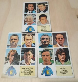 3 Cromos Entrenadores Liga 82-83