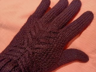 Guantes de lana negros con relieve  Ralph Lauren