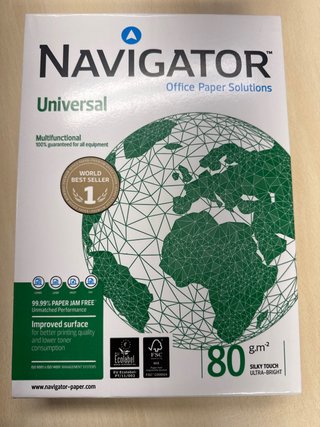 3 Paquetes de Papel Navigator Universal 80g, 500