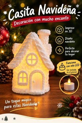 Casita Navideña Impresa en 3D