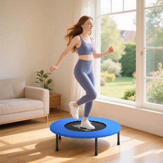 Cama Elástica Fitness Ø81cm 100kg Negro Azul