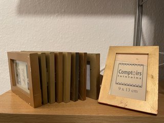 Set de 9 Marcos para Fotos de Madera 9x13cm