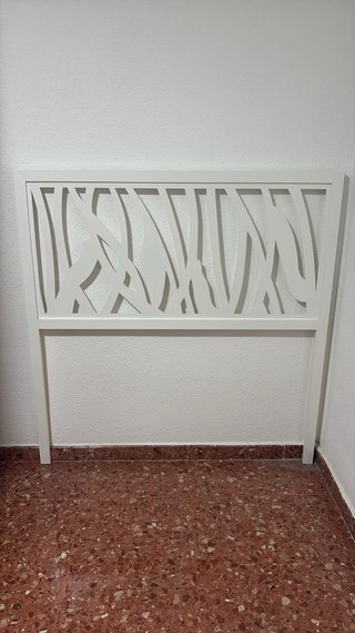 Cabecero de Cama de Forja Blanco