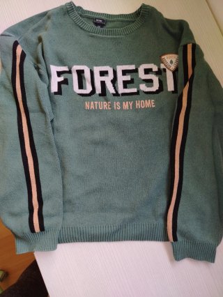 Jersey de punto verde para niño, talla 10