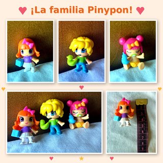 Lote 3 Pinypon: niña, niño y bebé con accesorios