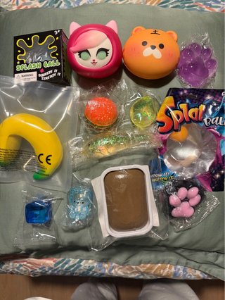 Lote de Squishies y Juguetes Antiestrés