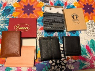 Lote 4 Carteras de Piel para Hombre