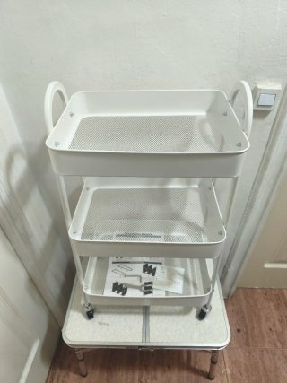 Carrito Auxiliar Multiusos Blanco