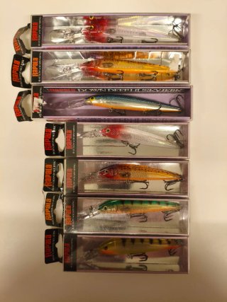 Conjunto de 7 Rapala Down Deep Husky Jerk
