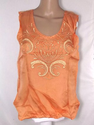 Clips Maglia Blusa Top Da Donna Pesca In Seta