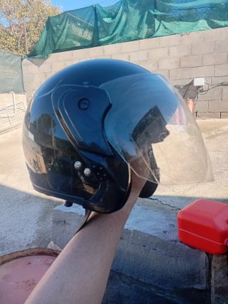 Casco de Moto Jet Negro