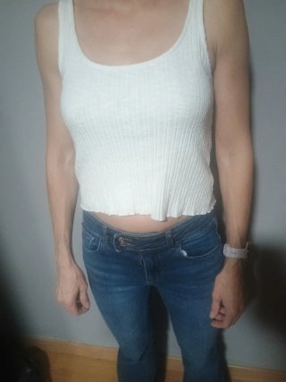 Blusa de tirantes blanca