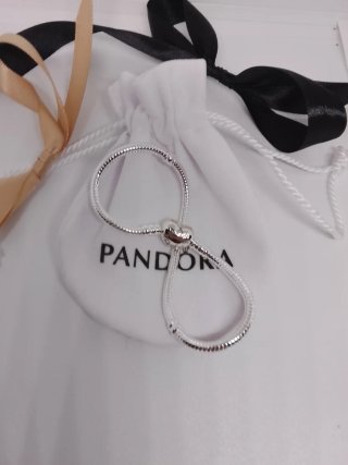 Pulsera Pandora Corazón Plata 20cm