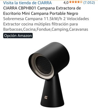 Campana Extractora de Sobremesa Ciarra