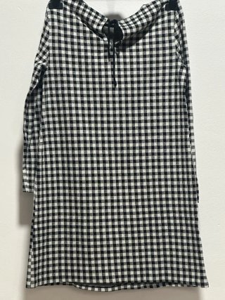 Vestido de Cuadros Blanco y Negro