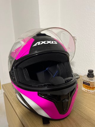 Casco Integral Axxis Rosa y Negro