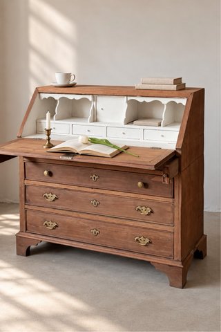Buró secretaire inglés con tapa abatible