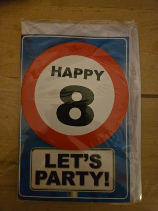 Tarjeta de Cumpleaños 8 Años,chapa 8 años