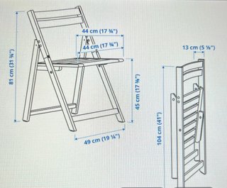 Silla de Jardín Plegable NÄMMARÖ (Ikea)