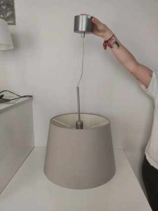 Lámpara de techo Ikea gris