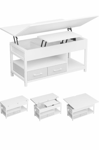 Mesa de centro extensible blanca