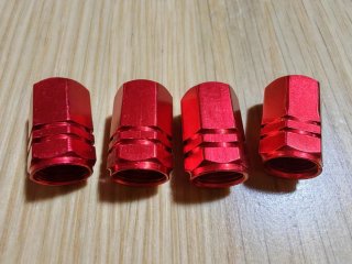 Set de 4 Tapones de Válvula Rojos