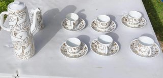 Juego de Café Sargadelos Caballos Oro