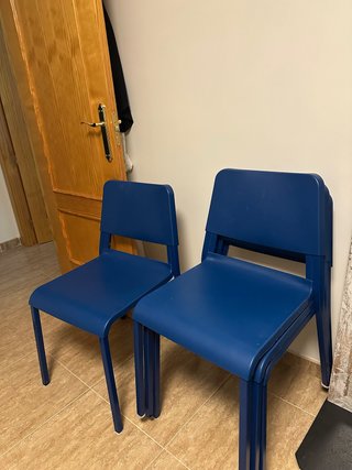 4 Sillas IKEA Azules