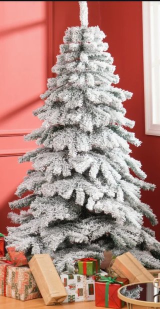 Árbol de Navidad Nevado 240mm..hoja de palmera,