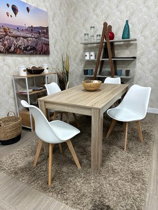 Comedor completo Mesa + 4 Sillas Nórdicas