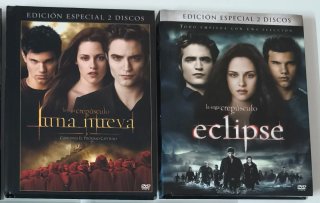2 Películas DVD: Crepúsculo (Luna Nueva, Eclipse)