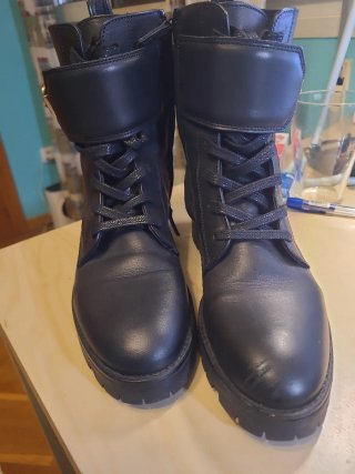 Botas Militares Massimo Dutti Negras Talla 38