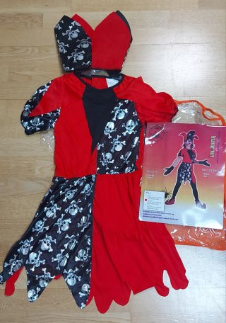 Disfraz niña halloween bufón demoniaco 6 años