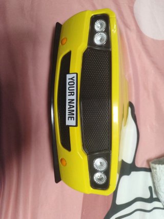 Cuadro 3D Parachoques Coche Amarillo