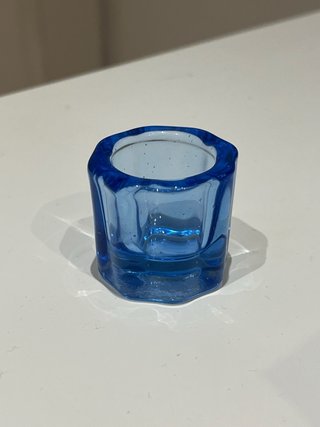 Vaso Dappen de Cristal Azul